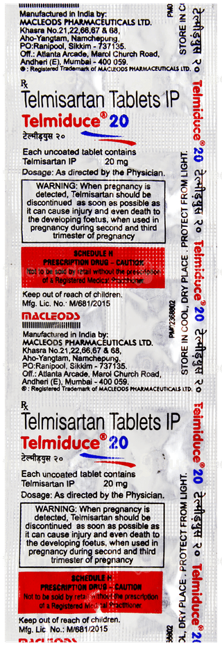 Telmiduce 20 Tablet 10