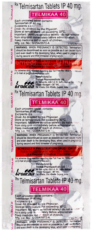 Telmikaa 40 Tablet 10
