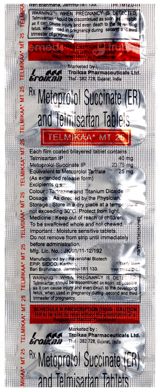 Telmikaa Mt 25 Tablet 10