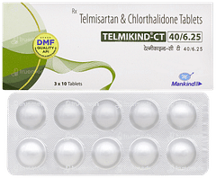 Telmikind Ct 40/6.25 Tablet 10