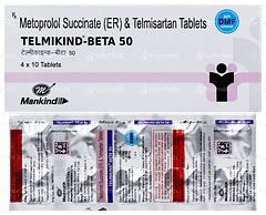 Telmikind Beta 50 Tablet 10