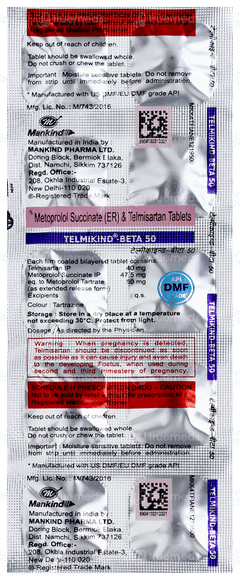 Telmikind Beta 50 Tablet 10