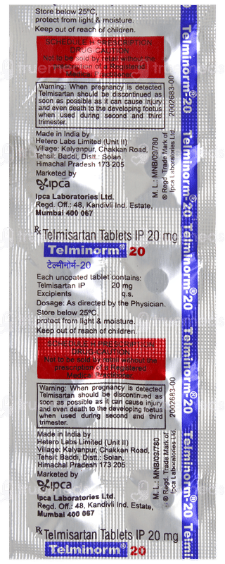 Telminorm 20 Tablet 10