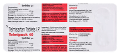 Telmipack 40 3 Pack Of 10 Tablets Telmipack 40 3 Pack Of 10 Tablets