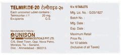 Telmiride 20 Tablet 10 Telmiride 20 Tablet 10