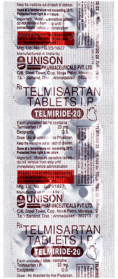 Telmiride 20 Tablet 10 Telmiride 20 Tablet 10