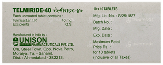 Telmiride 40 Tablet 10