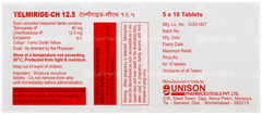 Telmiride Ch 12.5 Tablet 10 Telmiride Ch 12.5 Tablet 10