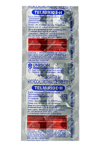 Telmiride H 40/12.5 MG Tablet 10