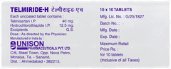 Telmiride H Tablet 10 Telmiride H Tablet 10