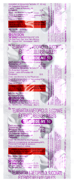 Telmiride Mt 50 Tablet 10 Telmiride Mt 50 Tablet 10