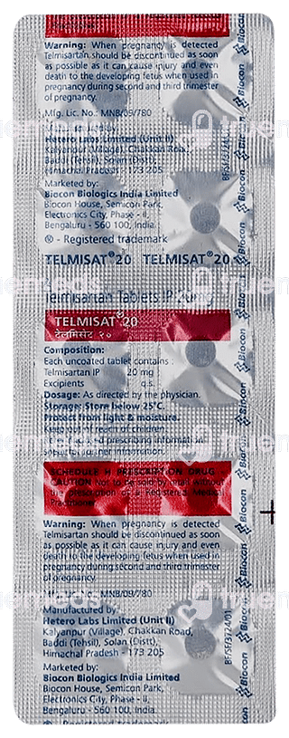 Telmisat 20 MG Tablet 10