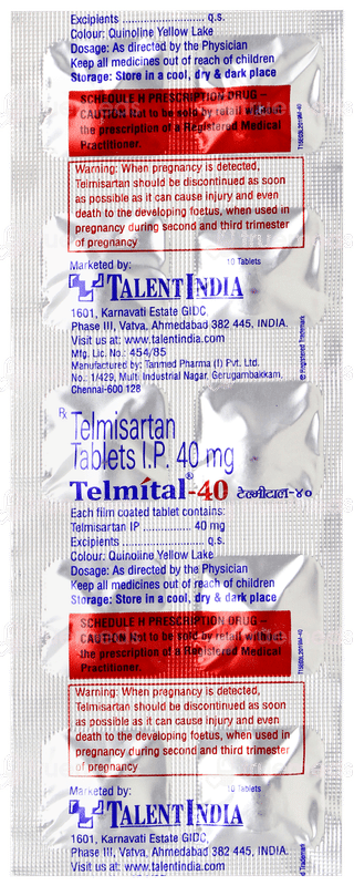 Telmital 40 Tablet 10