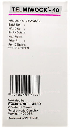 Telmiwock 40 Tablet 10