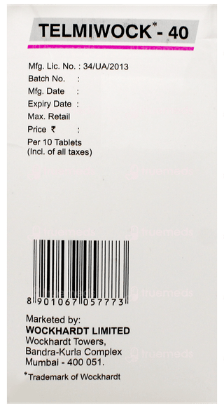 Telmiwock 40 Tablet 10