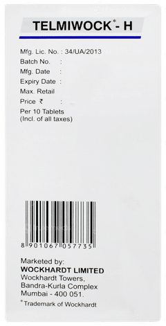 Telmiwock H Tablet 10