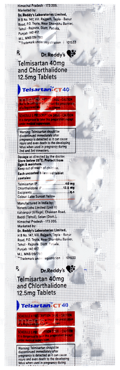 Telsartan Ct 40 Tablet 10 Telsartan Ct 40 Tablet 10