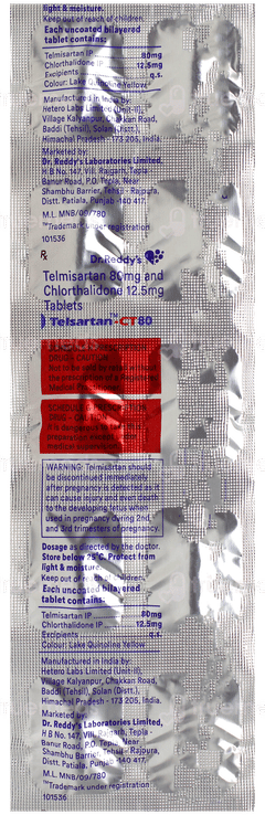 Telsartan Ct 80 Tablet 10 Telsartan Ct 80 Tablet 10