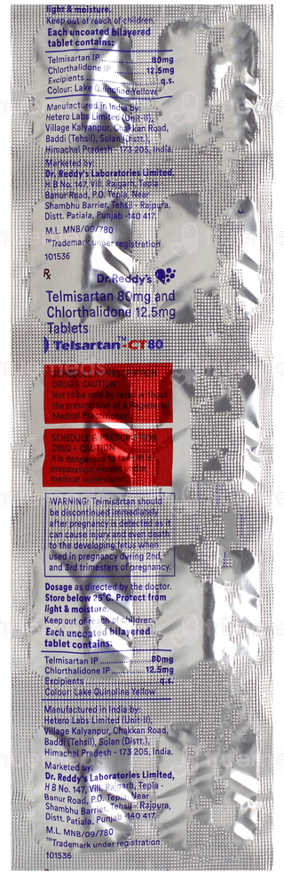 Telsartan Ct 80 Tablet 10