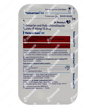 Telsartan H 40/12.5 MG Tablet 14