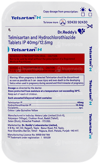 Telsartan H Tablet 14