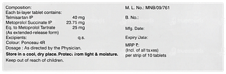 Telvas Beta 25 Tablet 10