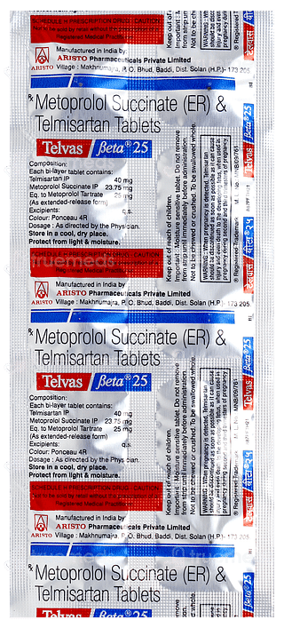 Telvas Beta 25 Tablet 10