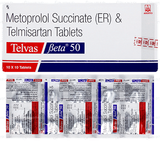 Telvas Beta 50 Tablet 10