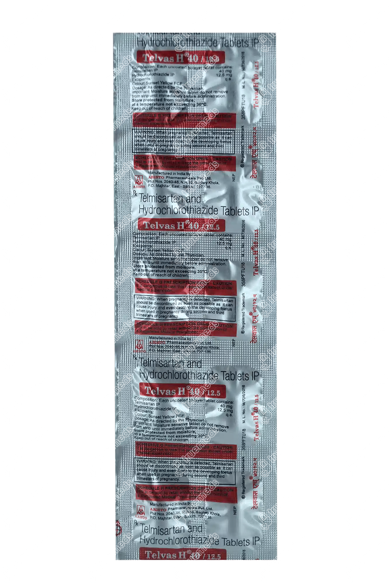 Telvas H 40/12.5 Tablet | Uses, Side Effects, Price | Apollo Pharmacy