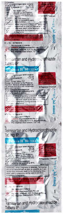 Telvas H 80/12.5 Tablet 10 Telvas H 80/12.5 Tablet 10