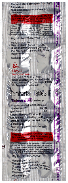 Telzox 80 Tablet 10 Telzox 80 Tablet 10