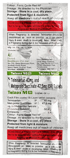 Telzox M 50 Tablet 10