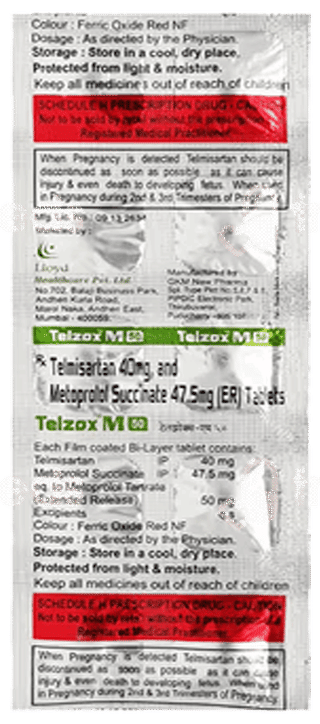 Telzox M 50 Tablet 10
