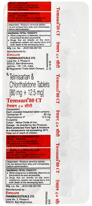 Temsan 80 Ct Tablet 10