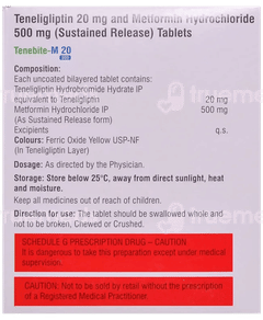 Tenebite M 20/500 Tablet Sr 15