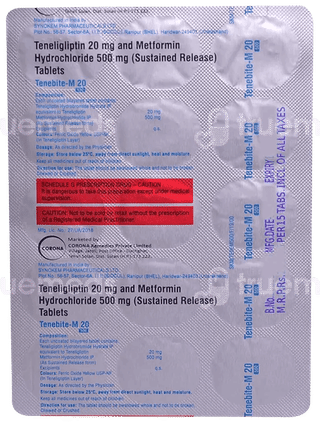 Tenebite M 20/500 Tablet Sr 15