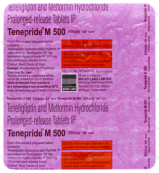 Tenepride M 500 Tablet Pr 15