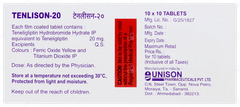 Tenlison 20 Tablet 10 Tenlison 20 Tablet 10