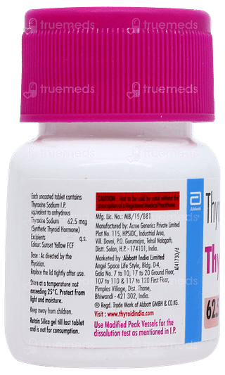 Thyronorm 62.5mcg Tablet 120