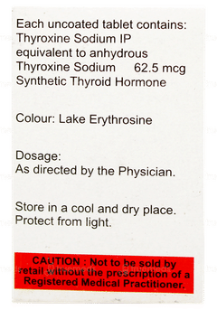Thyrox 62.5 Tablet 100 Thyrox 62.5 Tablet 100