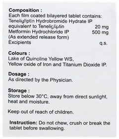 Tiban M 20/500mg Tablet 15 Tiban M 20/500mg Tablet 15
