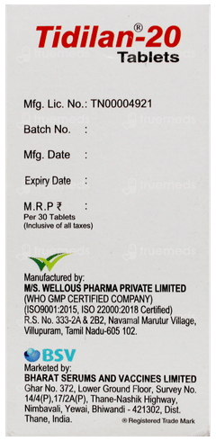 Tidilan 20 Tablet 30 Tidilan 20 Tablet 30