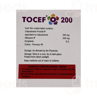 Tocef O 200/200 Mg Tablet 10