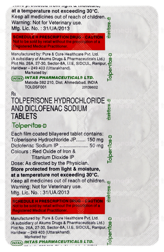 Tolperitas D Tablet 10