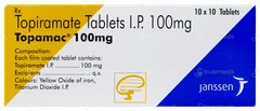 Topamac 100mg Tablet 10 Topamac 100mg Tablet 10