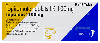 Topamac 100mg Tablet 10