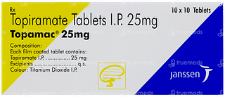 Topamac 25mg Tablet 10