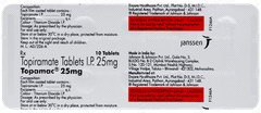 Topamac 25mg Tablet 10 Topamac 25mg Tablet 10