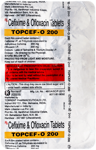 Topcef O 200 Tablet 10