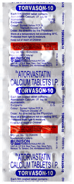 Torvason 10 Tablet 10 Torvason 10 Tablet 10